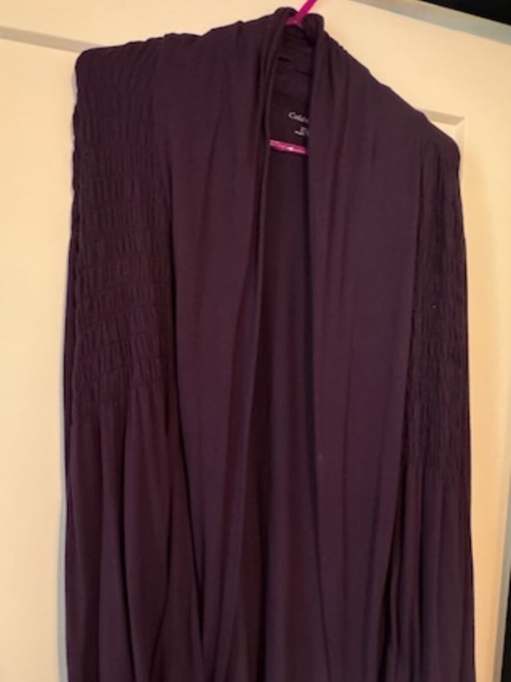 Coldwater Creek dark purple casual knit coverup